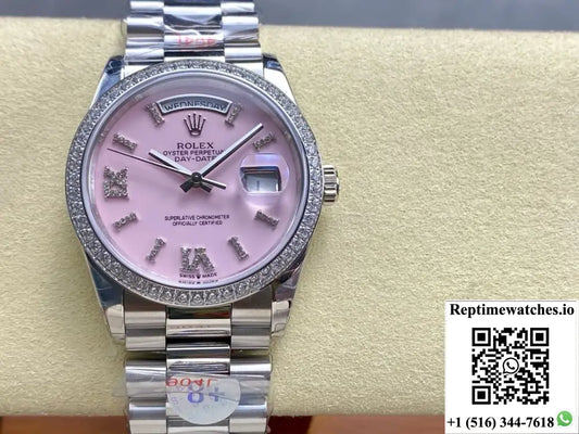 Rolex Day-Date model M128399TBR-0009 8+ Factory Diamond Bezel
