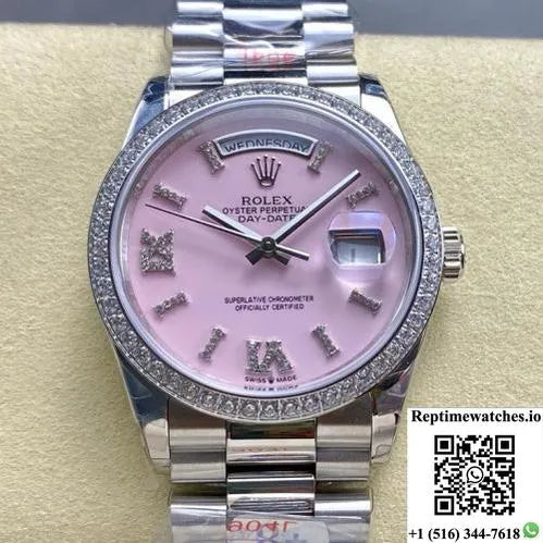 Rolex Day-Date Model M128399Tbr-0009 8+ Factory Diamond Bezel-Rep Time Watches