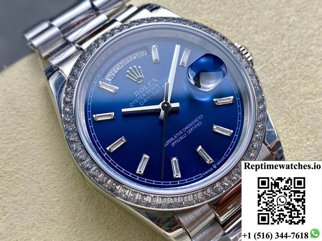Rolex Day-Date Model M128399Tbr-0027 8+ Factory Stainless Steel Case-Rep Time Watches