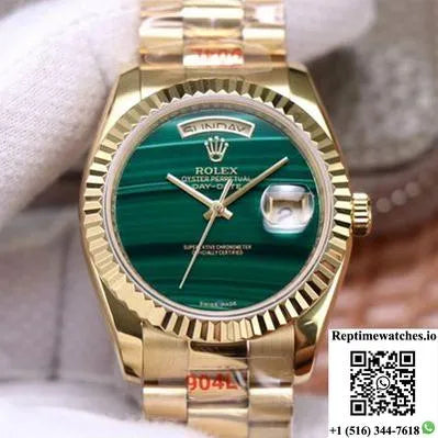 Rolex Day Date President 18238 Malachite Green Dial-Rep Time Watches