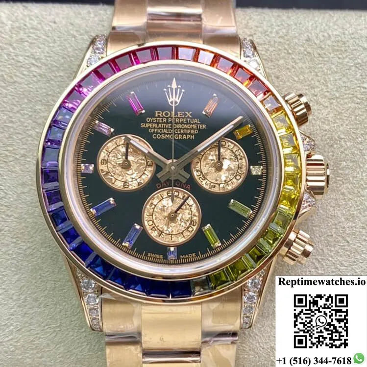 Rolex Daytona 116595 Rbow Tw Factory Rose Gold-Rep Time Watches