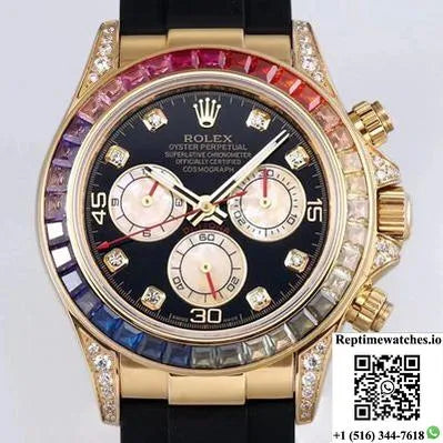 Rolex Daytona 116598Rbow Bl Factory Yellow Gold-Rep Time Watches
