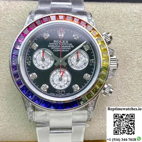 Rolex Daytona 116599 Rbow Tw Factory Diamond Dial-Rep Time Watches