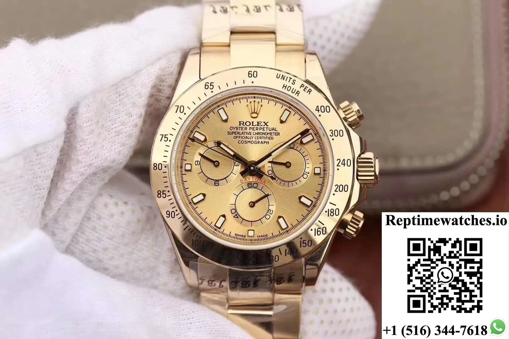 Rolex Daytona Cosmograph 116503 Jh Factory Gold Dial-Rep Time Watches