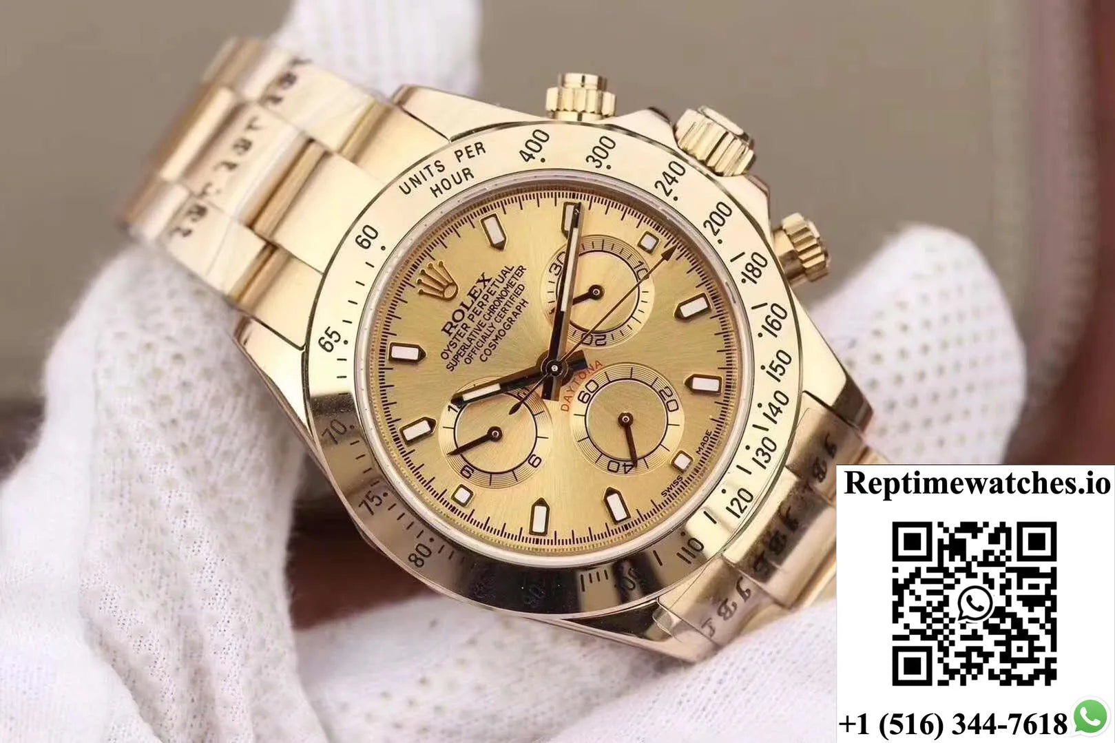 Rolex Daytona Cosmograph 116503 Jh Factory Gold Dial-Rep Time Watches