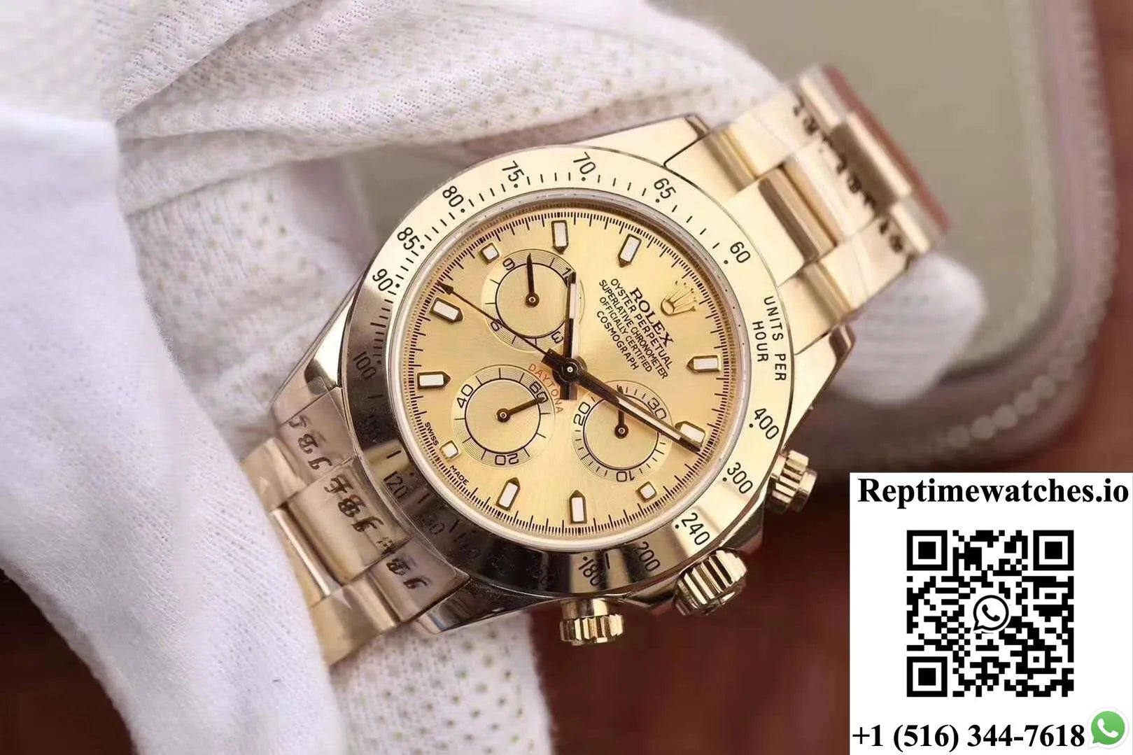 Rolex Daytona Cosmograph 116503 Jh Factory Gold Dial-Rep Time Watches