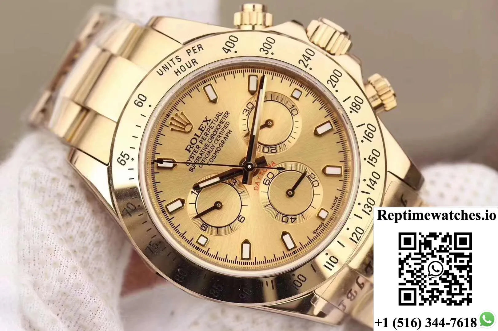 Rolex Daytona Cosmograph 116503 Jh Factory Gold Dial-Rep Time Watches