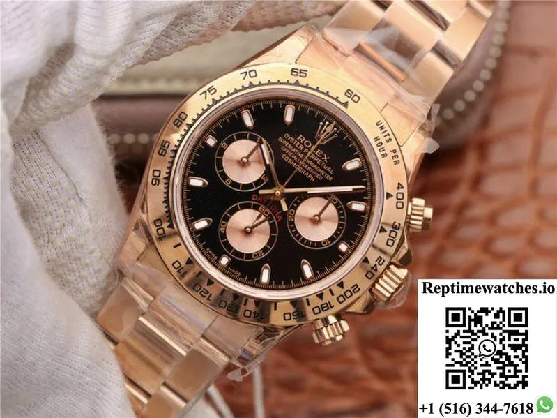 Rolex Daytona Cosmograph 116508-001 Jh Factory Black Dial-Rep Time Watches