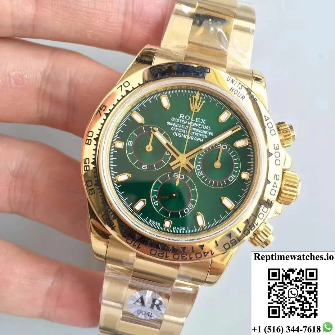 Rolex Daytona Cosmograph 116508 Ar Factory Green Dial-Rep Time Watches