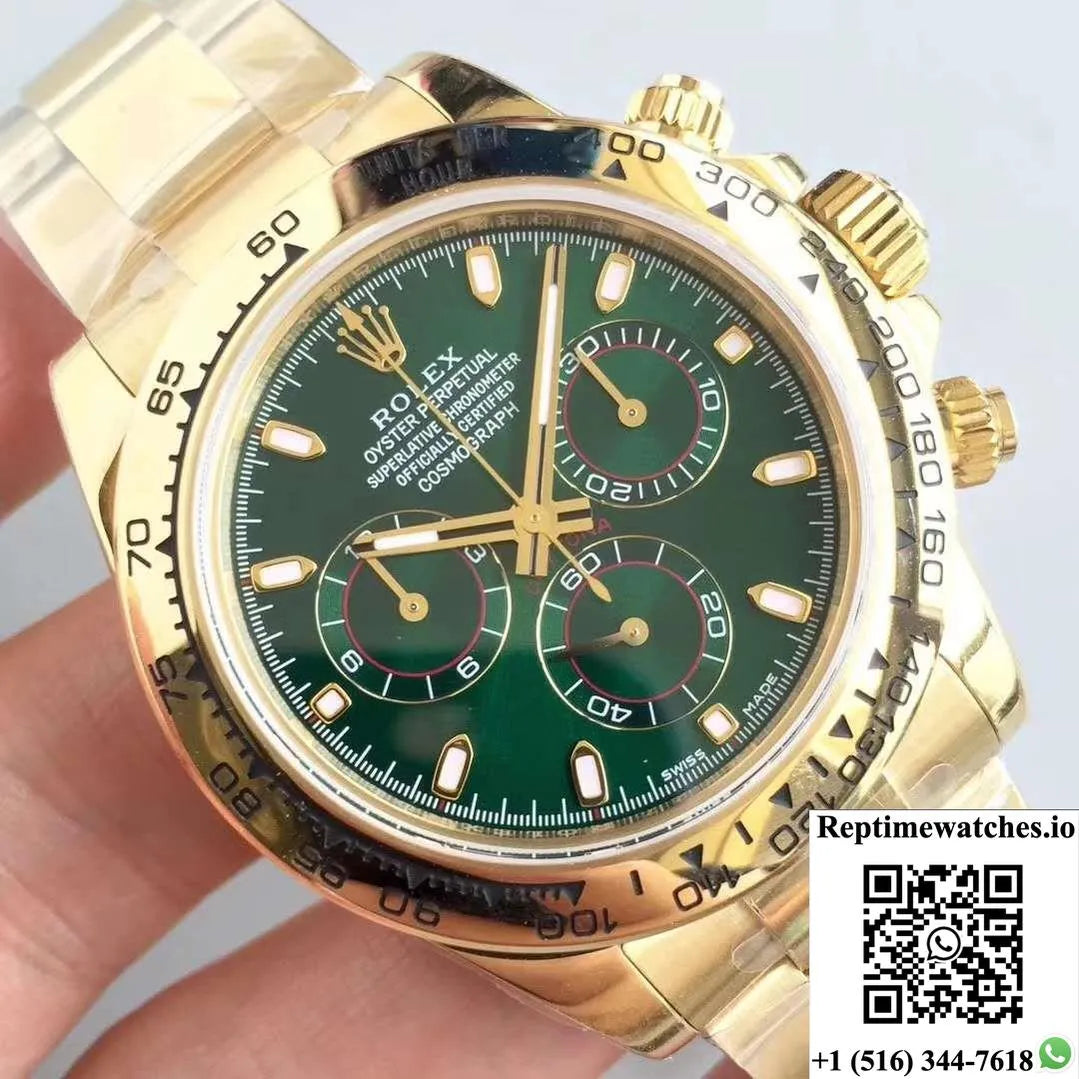 Rolex Daytona Cosmograph 116508 Ar Factory Green Dial-Rep Time Watches