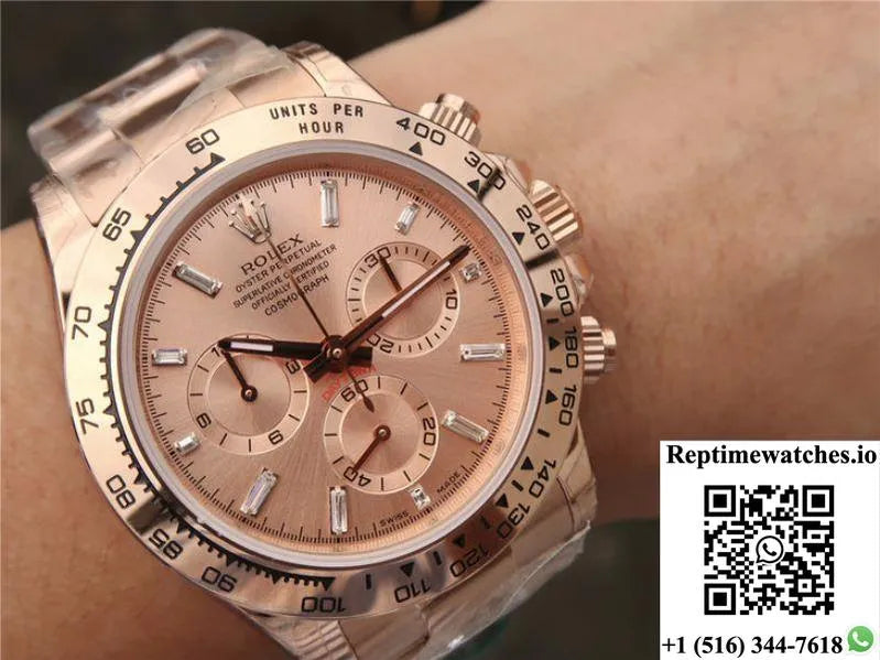Rolex Daytona Cosmograph 116508 Jh Factory Rose Gold Dial-Rep Time Watches