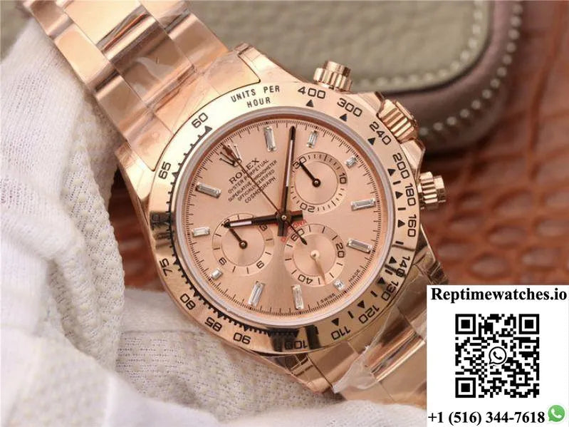 Rolex Daytona Cosmograph 116508 Jh Factory Rose Gold Dial-Rep Time Watches