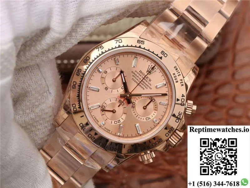 Rolex Daytona Cosmograph 116508 Jh Factory Rose Gold Dial-Rep Time Watches
