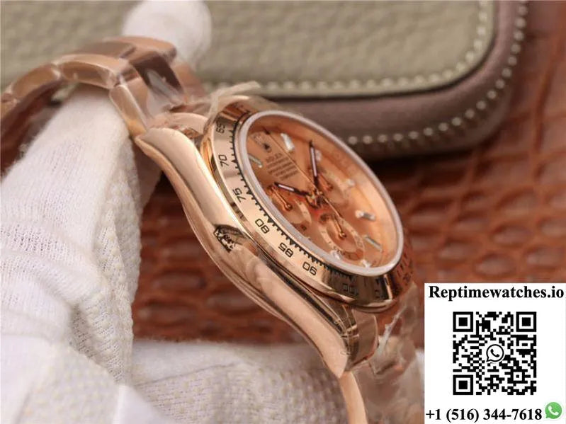 Rolex Daytona Cosmograph 116508 Jh Factory Rose Gold Dial-Rep Time Watches
