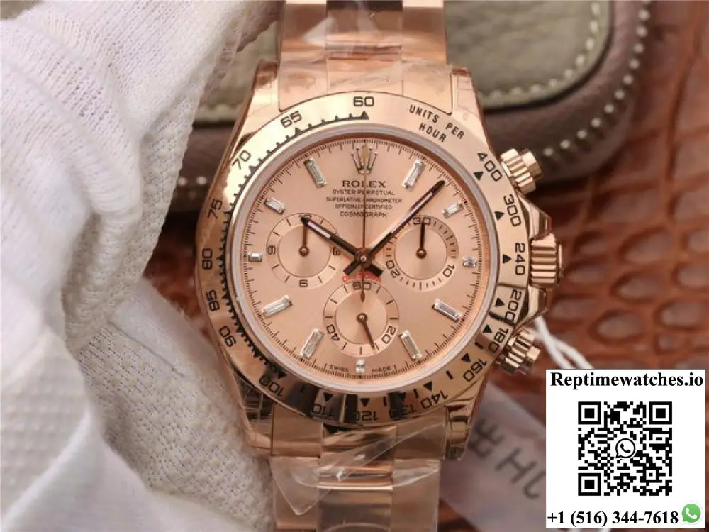 Rolex Daytona Cosmograph 116508 JH Factory Rose Gold Dial - Watches