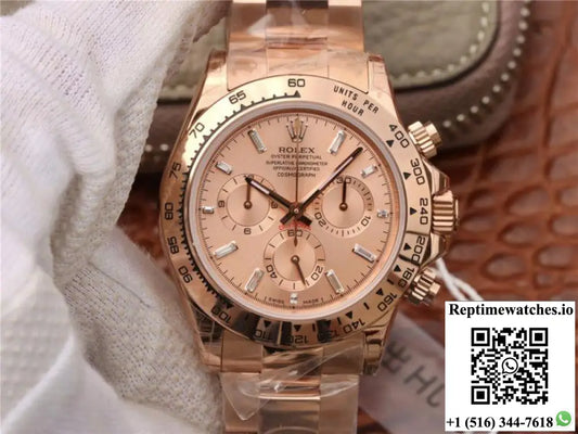 Rolex Daytona Cosmograph 116508 JH Factory Rose Gold Dial - Watches