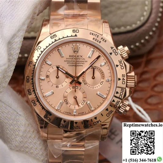 Rolex Daytona Cosmograph 116508 Jh Factory Rose Gold Dial-Rep Time Watches