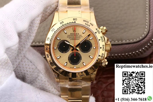 Rolex Daytona Cosmograph 116508 Jh Factory Yellow Gold Dial-Rep Time Watches