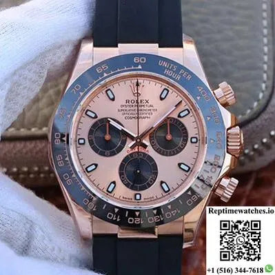 Rolex Daytona Cosmograph 116515Ln Noob Factory Rose Gold Dial-Rep Time Watches