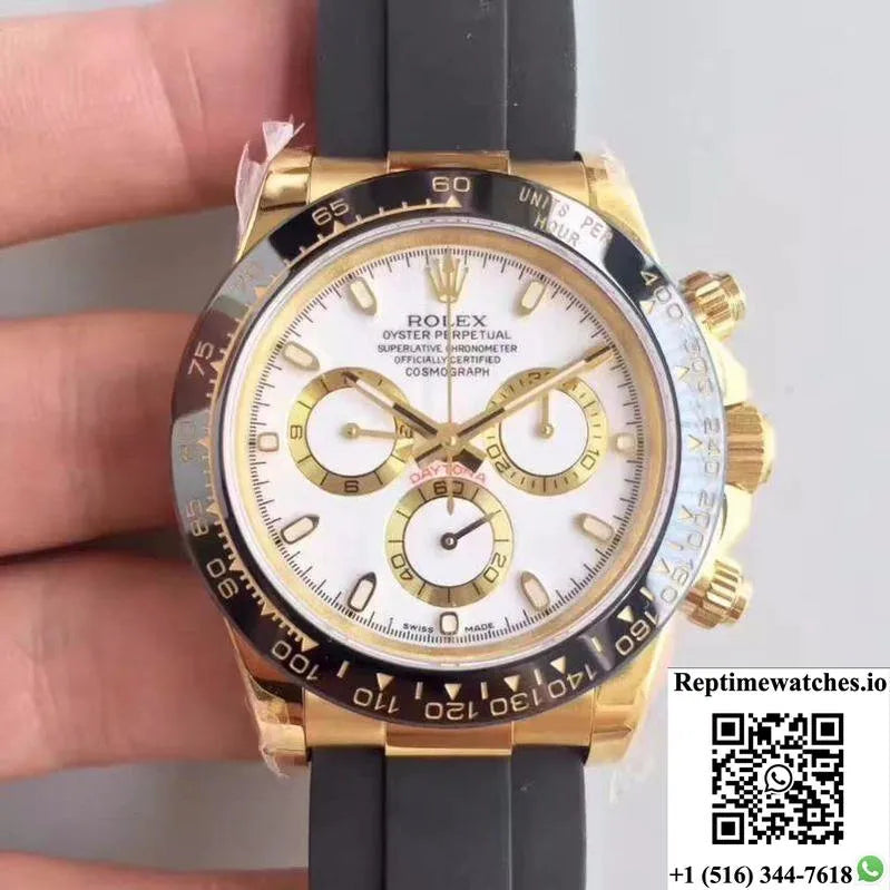 Rolex Daytona Cosmograph 116518Ln Ar Factory White Dial-Rep Time Watches