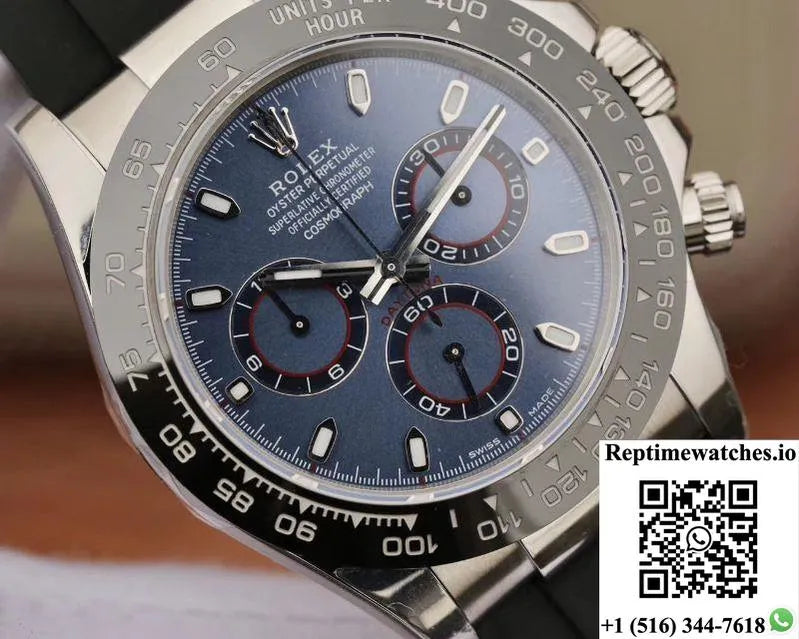 Rolex Daytona Cosmograph 116519 Noob Factory Blue Dial-Rep Time Watches