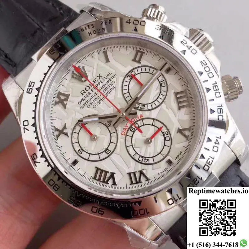 Rolex Daytona Cosmograph 116520 Jh Factory Black Leather Strap-Rep Time Watches