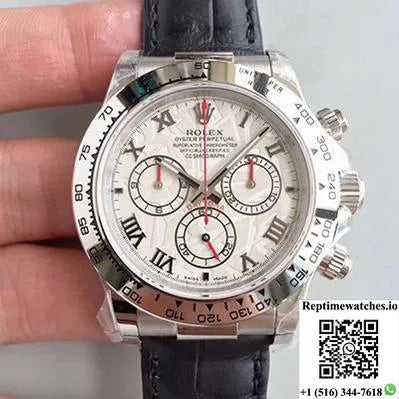 Rolex Daytona Cosmograph 116520 Jh Factory Black Leather Strap-Rep Time Watches