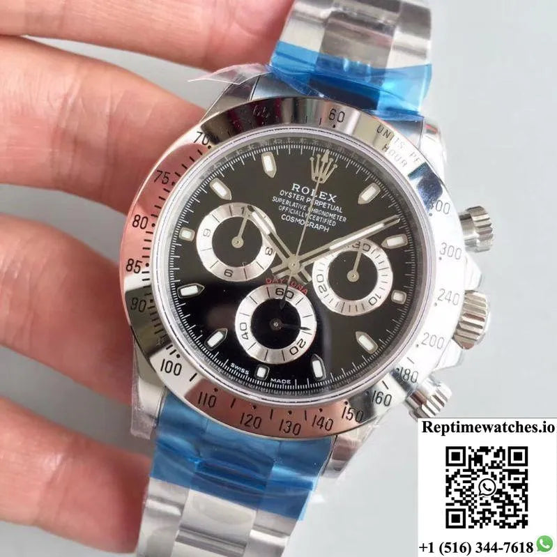 Rolex Daytona Cosmograph 116520 Noob Factory Black Dial-Rep Time Watches