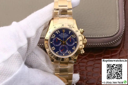 Rolex Daytona Cosmograph 116528 JH Factory Full Gold Blue Dial AI Factory