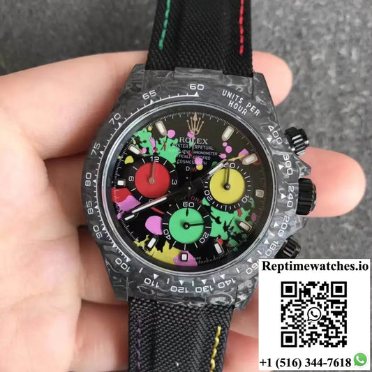 Rolex Daytona Cosmograph Carbon Fiber Diw Customized Version Noob Factory Color Dial Product Photo 1