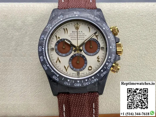 Rolex Daytona Cosmograph Diw Custom Version Noob Factory Brown Strap - Watches