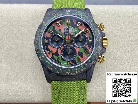 Rolex Daytona Cosmograph Diw Custom Version Noob Factory Green Strap - Watches