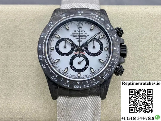 Rolex Daytona Cosmograph Diw Custom Version Noob Factory White Dial-Rep Time Watches