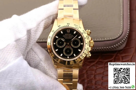 Rolex Daytona Cosmograph M116508-0004 JH Factory Yellow Gold Black Dial AI Factory