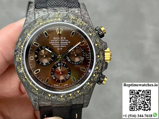Rolex Daytona Cosmograph Noob Factory Diw Custom Version Brown Dial - Watches