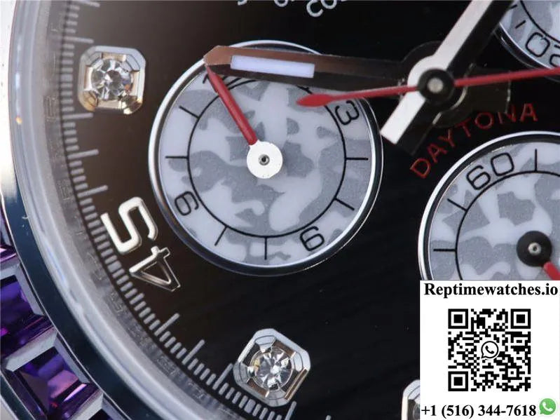 Rolex Daytona Cosmograph Rainbow 116595Rbow Bl Factory Black Dial-Rep Time Watches