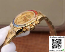 Rolex Daytona Cosmograph Rainbow 116598RBOW BL Factory Gold Dial - Watches
