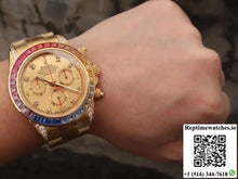 Rolex Daytona Cosmograph Rainbow 116598RBOW BL Factory Gold Dial - Watches