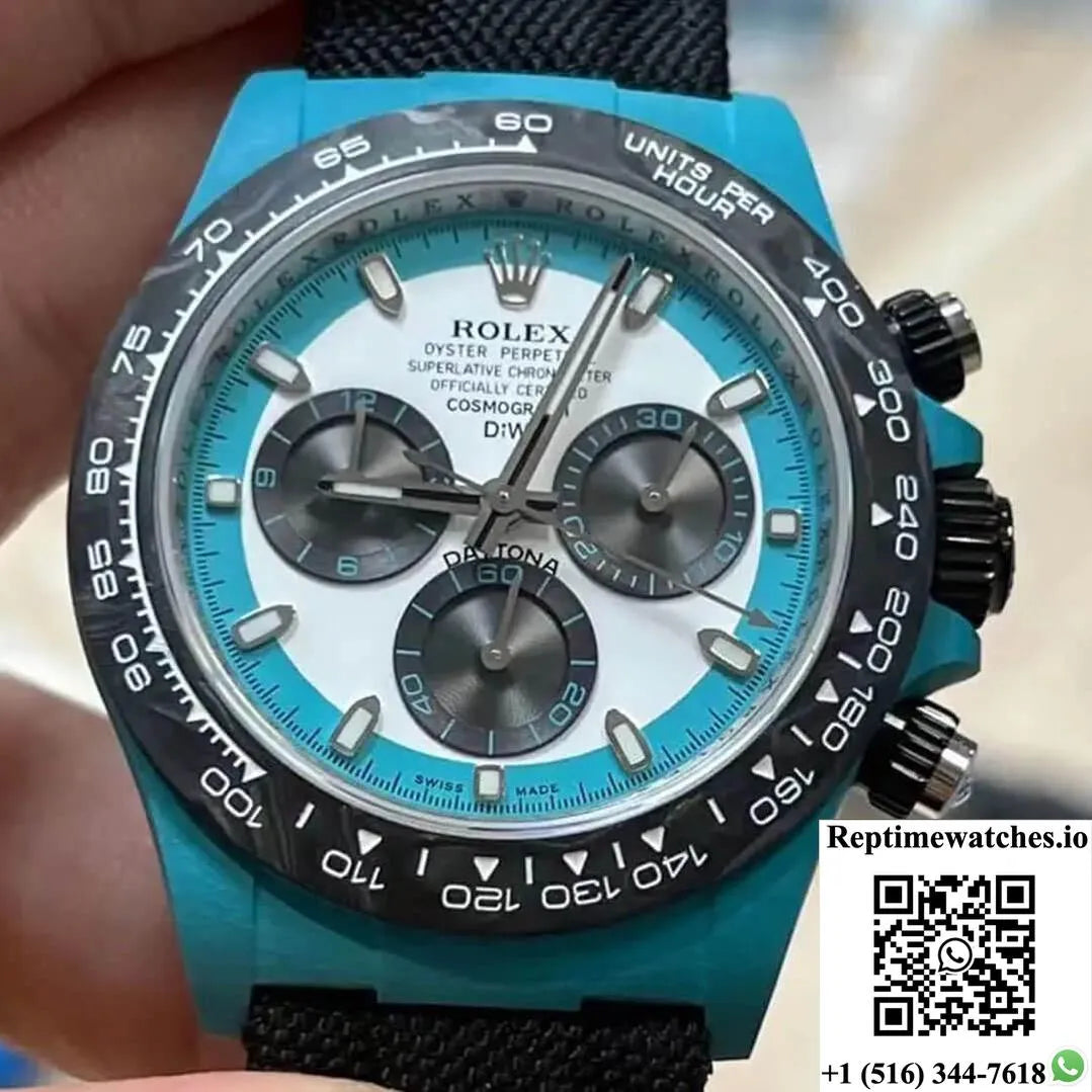 Rolex Daytona Diw Factory Ntpt Carbon Fiber Blue Case-Rep Time Watches