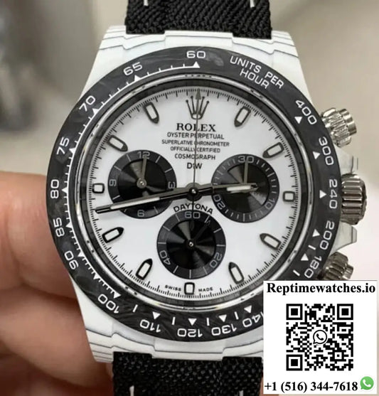 Rolex Daytona Diw Factory NTPT Carbon Fiber White Dial - Watches