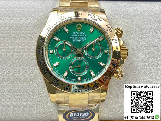 Rolex Daytona M116508-0013 BT Factory Yellow Gold Green Dial - Watches