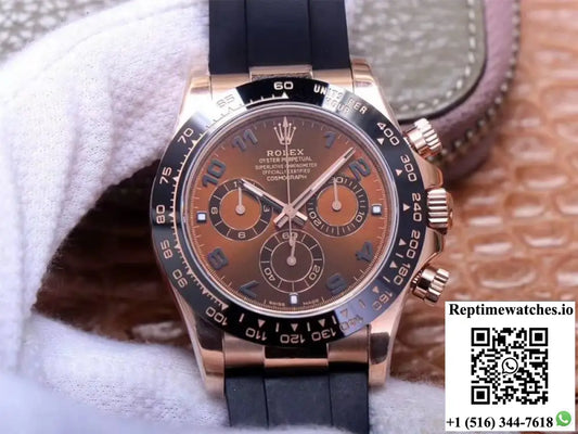 Rolex Daytona M116515LN-0015 Noob Factory Brown Dial 4130 Movement AI Factory