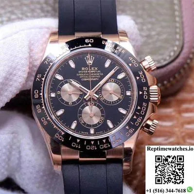 Rolex Daytona M116515Ln-0017 Noob Factory Black Dial 4130 Movement-Rep Time Watches