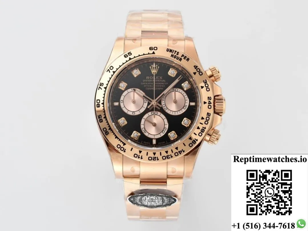 Rolex Daytona M126505-0002 Clean Factory Diamond Hour Markers-Rep Time Watches