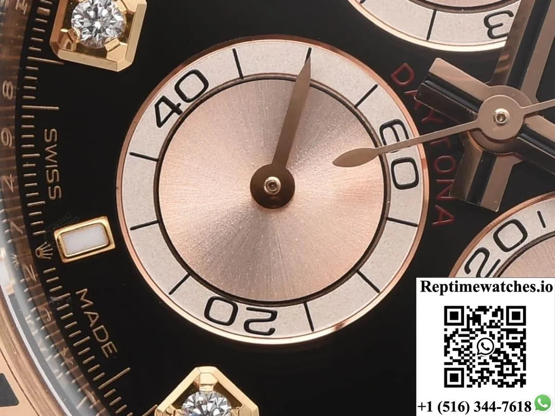 Rolex Daytona M126505-0002 Clean Factory Diamond Hour Markers-Rep Time Watches