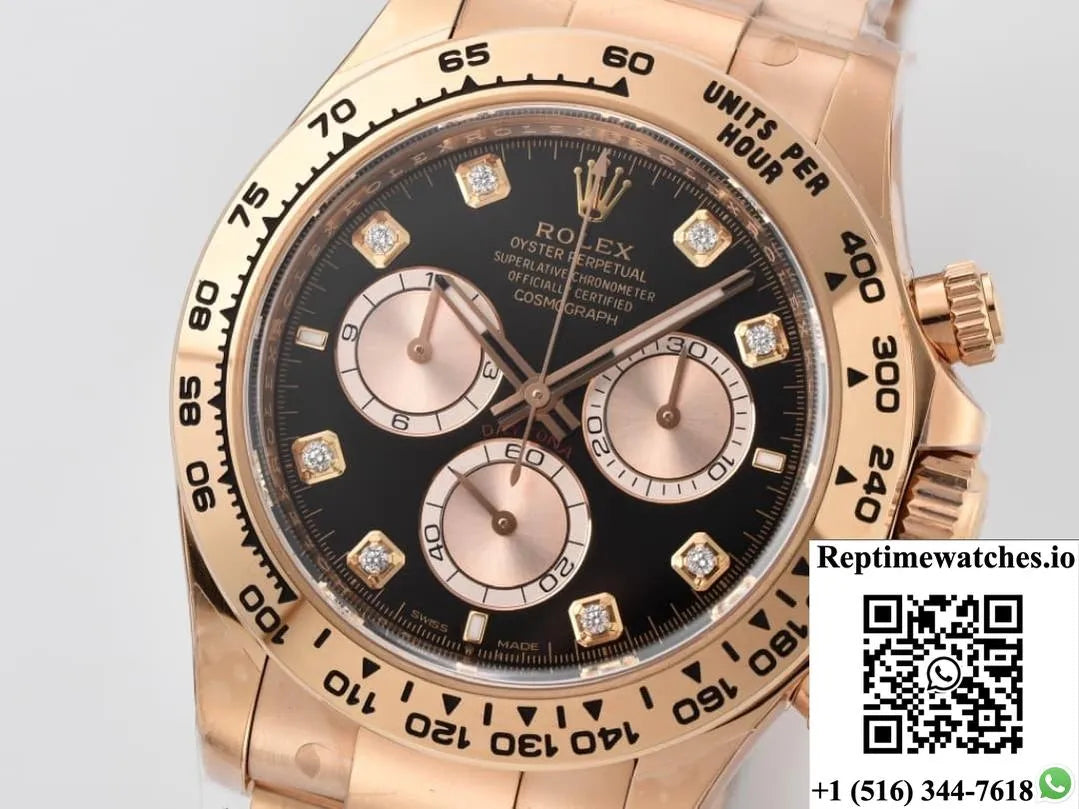 Rolex Daytona M126505-0002 Clean Factory Diamond Hour Markers-Rep Time Watches