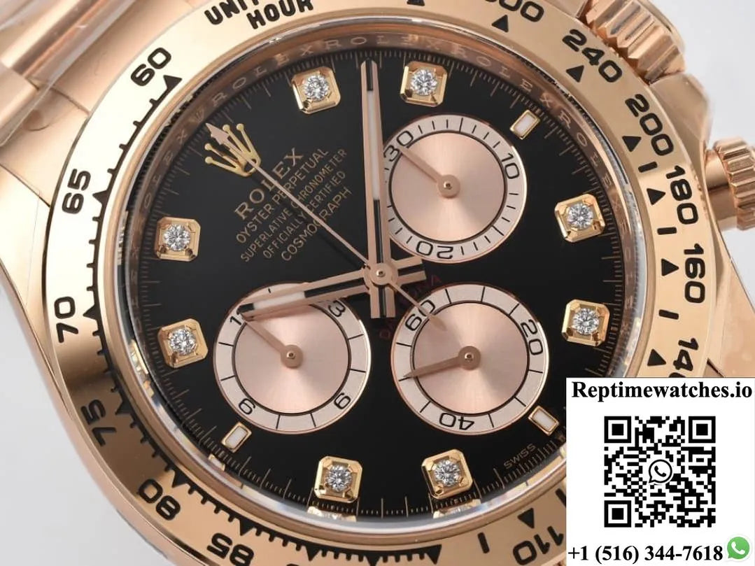 Rolex Daytona M126505-0002 Clean Factory Diamond Hour Markers-Rep Time Watches