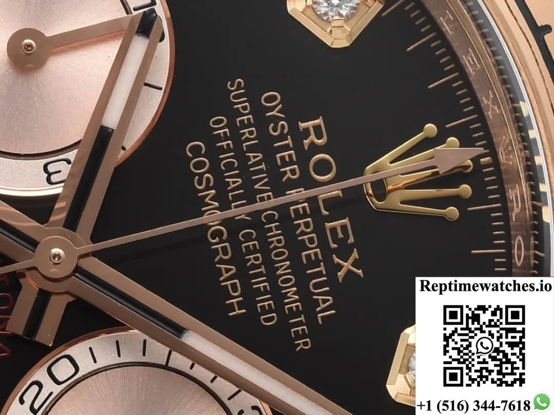Rolex Daytona M126505-0002 Clean Factory Diamond Hour Markers-Rep Time Watches
