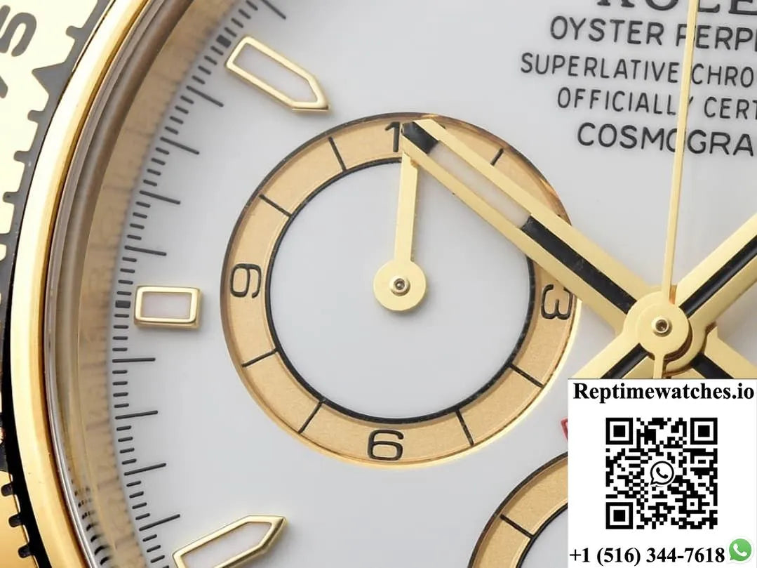 Rolex Daytona M126508-0001 Clean Factory Gold Color Bezel-Rep Time Watches