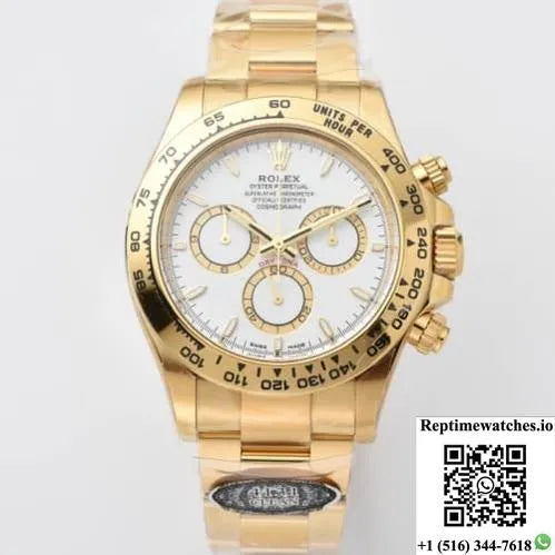 Rolex Daytona M126508-0001 Clean Factory Gold Color Bezel-Rep Time Watches